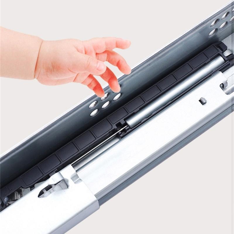 Concealed Drawer Runners Soft Close Undermount Full Extension Cabinet Rails with Locking Devices Rusts Resistant Slides