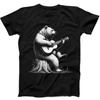 Bear Playing Guitar Night Best Seller Meme Funny Gift Tee Black T Shirt 312