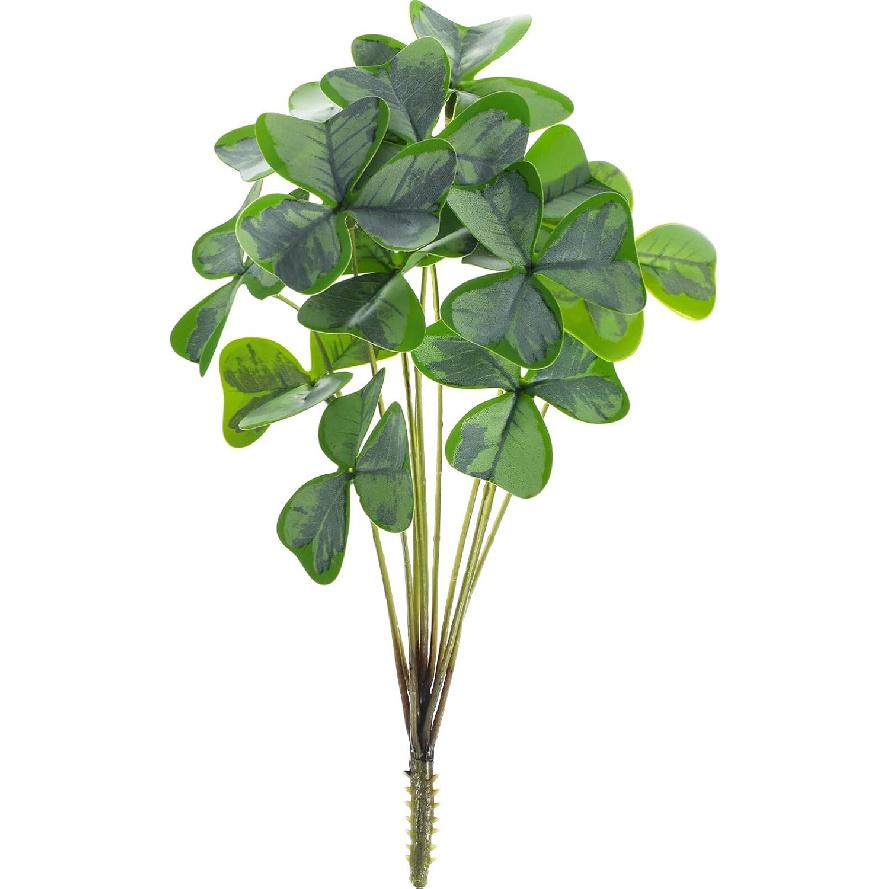 IMIKEYA Artificial Shamrock Clovers Plants Simulated Green Plants - St Patricks Day Lifelike Greenery Bouquets Floral Stems Bonsai for Irish Party