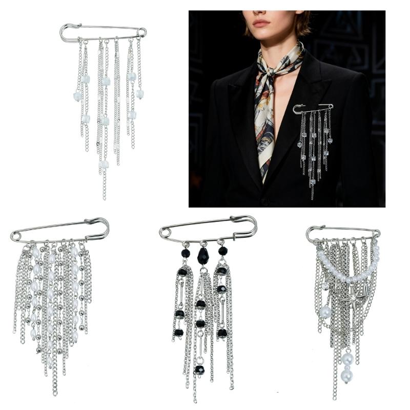 Elegant Fringe Brooch For Women Lightweight 18g Alloy Pin For Clothing Decoration And Waist Cinching Accessory