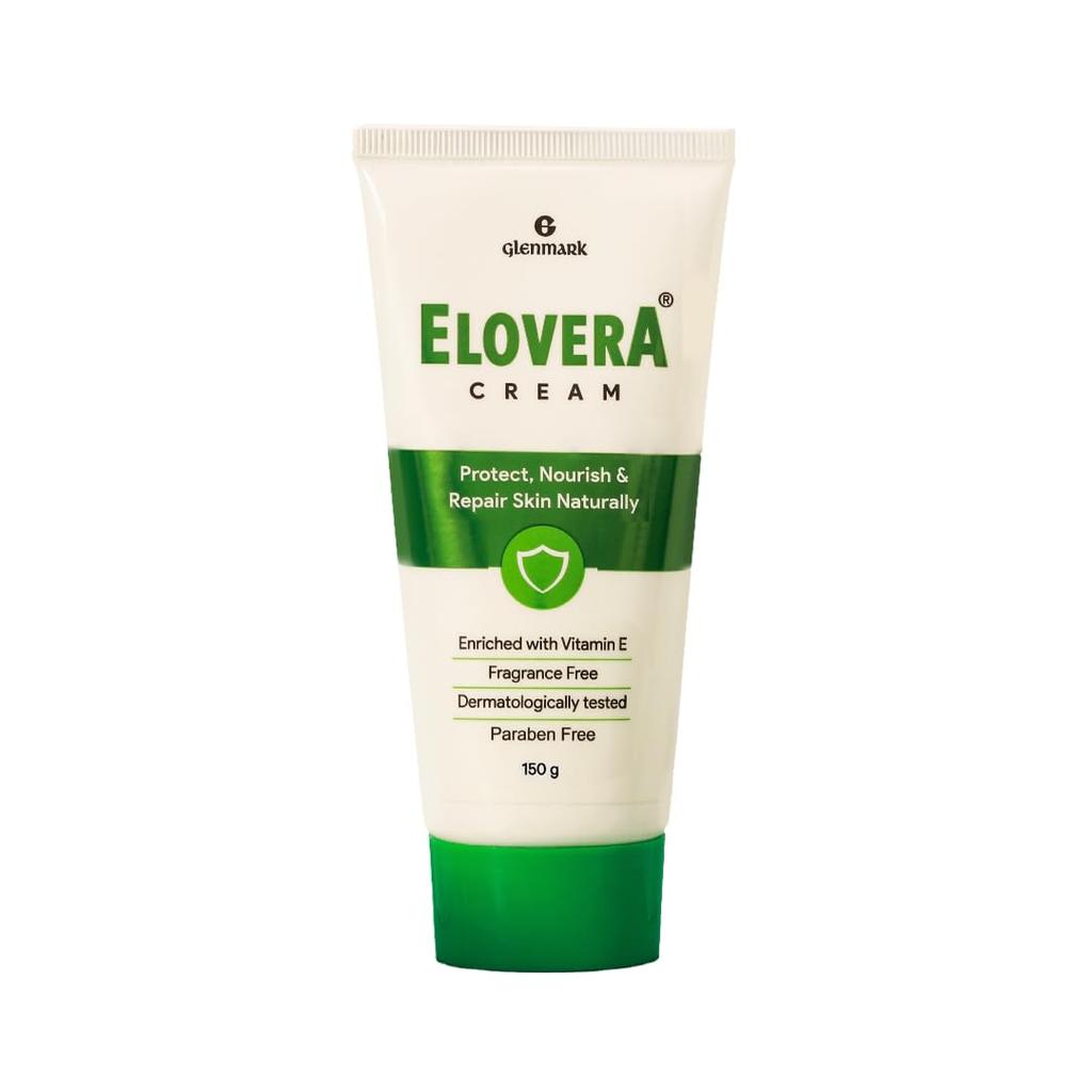 Elovera Feuchtigkeitscreme 150G | Für Trockene Haut | Mit Aloe Vera & Vitamin E | Schützt, Nährt Und Repariert Die Haut | Parabenfrei | Duftstofffrei