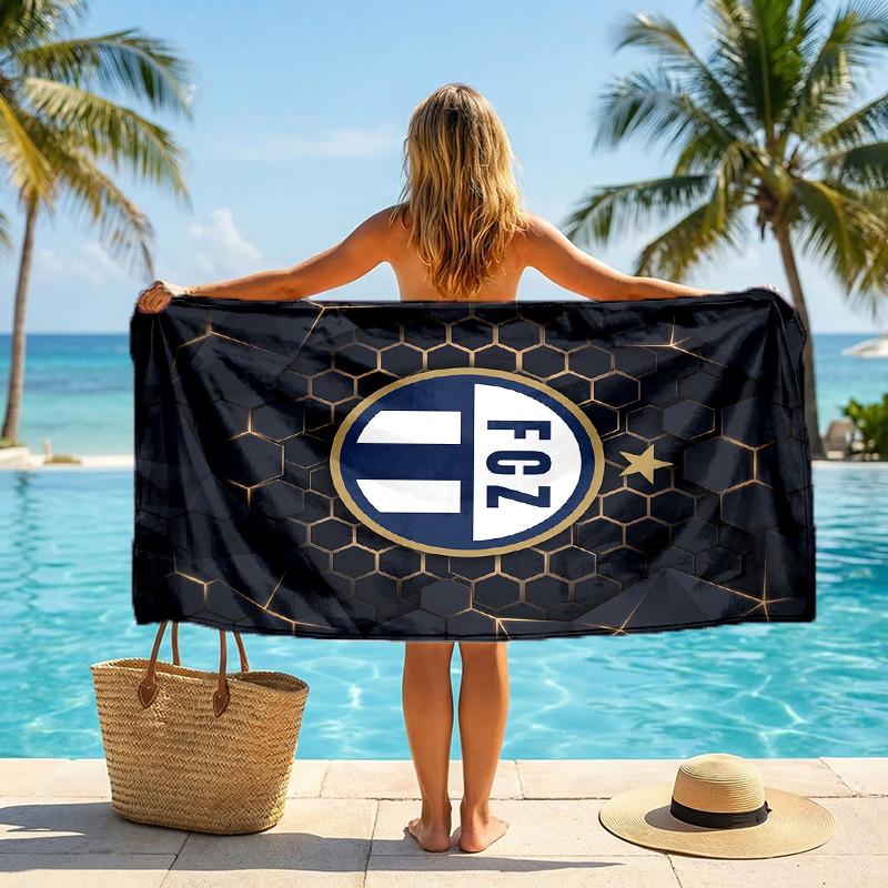 Telo Mare Asciugatura Rapida Stampa FC Zürich Microfibra Assorbente Portatile da Viaggio Asciugamano per Nuoto