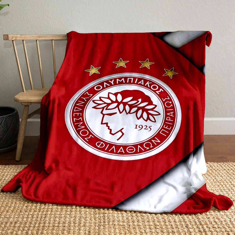 Olympiacos Logo Design Blanket print blanket soft and cozy perfect for the living room bed sofa or a nap,gift