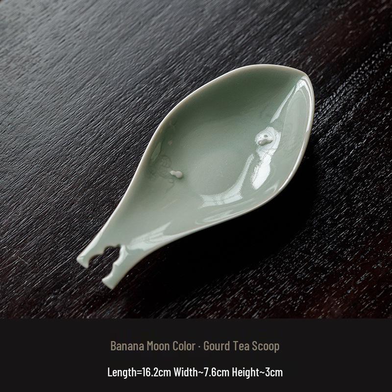 

Banana Moon Ceramic Gourd Tea Scoop & Leaf Holder Tea Ceremony Accessory No Specific Size