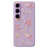 For Samsung Galaxy S25+ Case Flowers and Grass Pattern Printing Straight Edge TPU Phone Back Cover