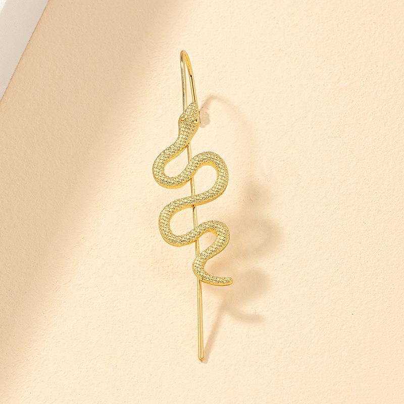 Exaggerated Zodiac Snake Ear Cuff Earrings: Trendy Street Style for Women