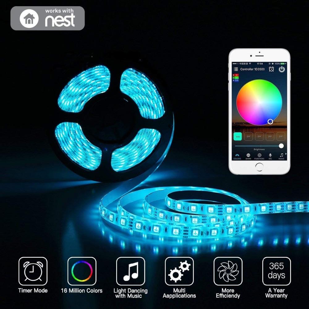 HTN - Controller Wifi Intelligente Per Controller Musicale A Strisce Led Rgb Per Ir Rf Remote - Foto 5
