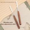 2 Pcs Professional Double-Ended Silicone Head Carving Dotting Pen Sandalwood Handle Swirl Nail Painting Pen Diy Carving Pen Tool