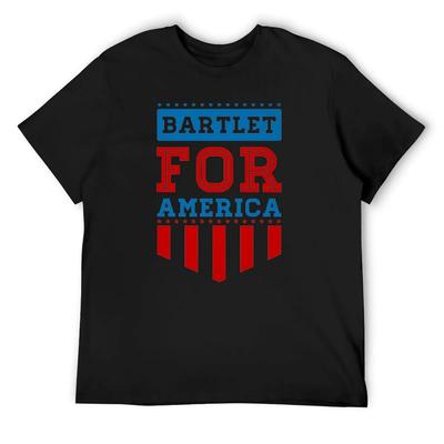 Bartlet for America T-Shirt Blanks Graphic Shirts Fashion Shirts Quick-drying Mens Graphic T-shirts Big and Tall