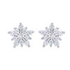 Fashion Zircon Snowflake Stud Earrings, Full Diamond Pentagram Christmas Earrings, Exquisite And Small Versatile Accessories