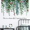 Ins Wind Green Plant Skirting Board Porch Cabinet Corridor Foyer Background Decorative Wall Stickers HT Series