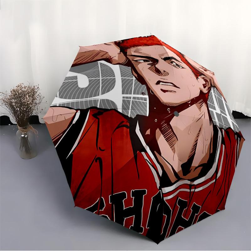 1 Stück SLAM DUNK Basketball Automatischer Öffnungs-/Schließschirm   Kompakter Reiseschirm, 8 Speichen, Robuste Konstruktion, Perfekt für Damen & Herren    a0923158