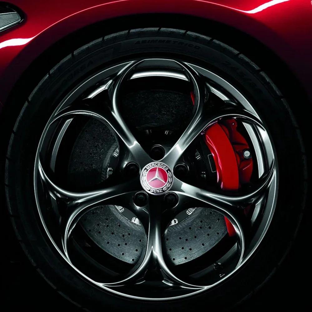56/60/65mm Car Wheel Center Cover Hub Cap Resin Badge Emblem sticker Decal styling auto Accessories Mercedes Benz AMG  C260 C300 NZ0