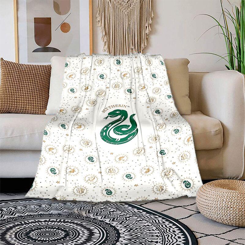 1pc Slytherin Serpent Constellations Cartoon Blanket,Portable Throw for Travel & Camping, All Season Cozy Blanket,Ideal Gift