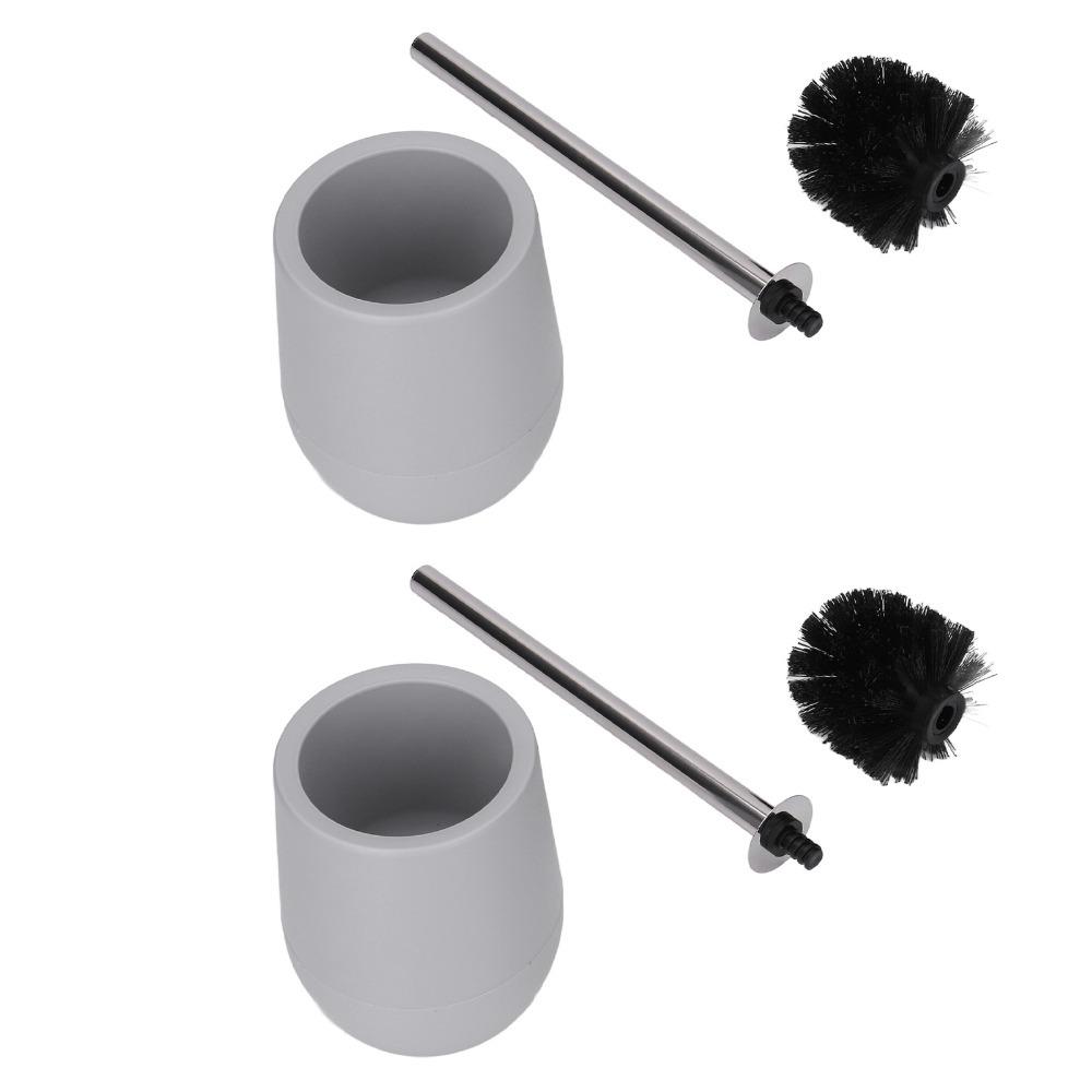 Stainless Steel PP Toilet Brush Set Lockable Thread Toilet Brush and Holder  Bathroom Washroom