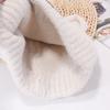 Bear Letters Versatile Autumn and Winter Hat for Women's Fashionable Cute Knitted Hat Korean Style Versatile Face Showing Small Pullover Wool Hat