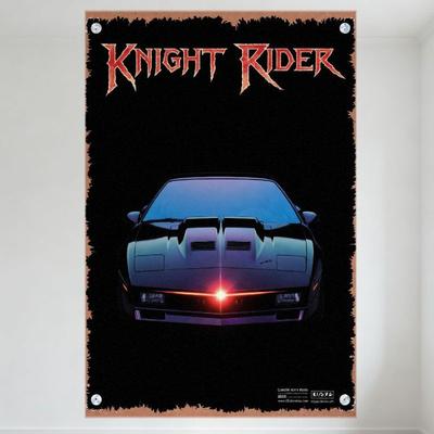 Knight Rider TV Show Metal Tin Sign Vintage Retro Wall Decor for Home Bar Man Cave Aesthetic 80s Pop Culture Art Plaque