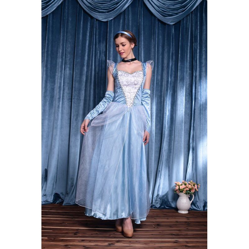 Halloween Costume Anime Cosplay Costume Frozen Elsa Fairy Tale Princess Long Dress Dress
