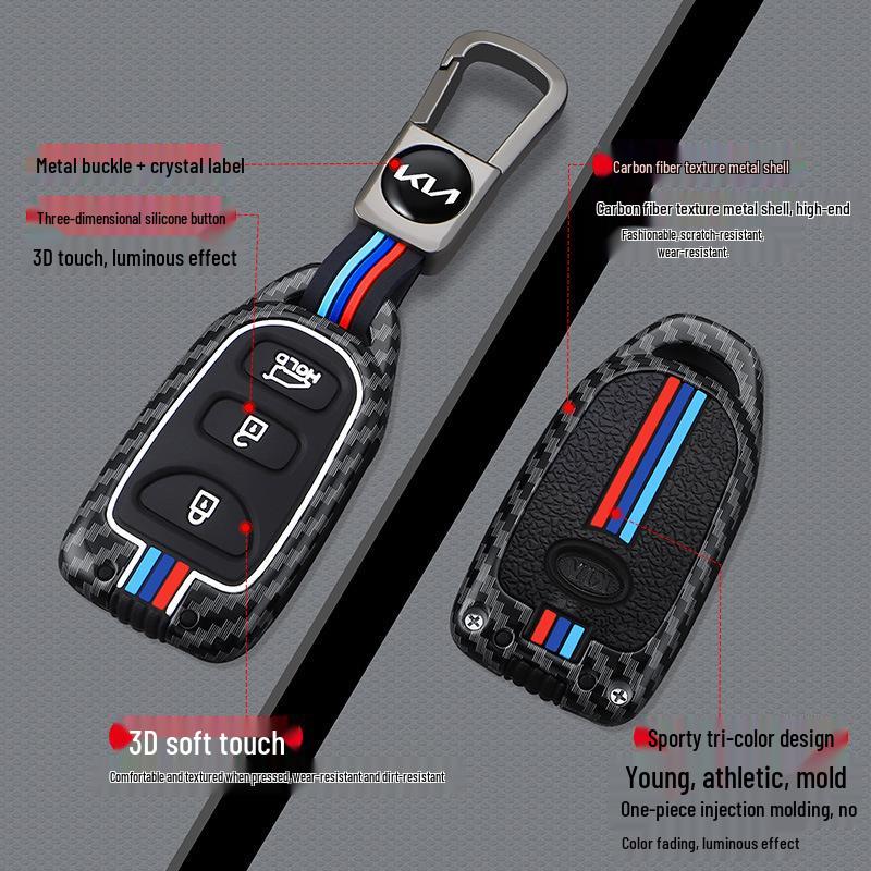 Fits Kia Forte 07/11/12, Carens, Cerato, Sportage Key Remote Metal Shell.