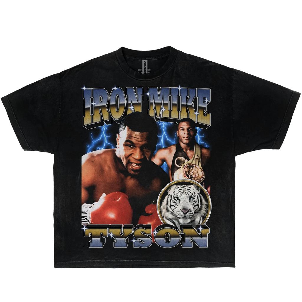 IRON MIKE TYSON VINTAGE BOXY T SHIRT Streetwear Y2K