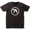 Logotipo Aphex Twin Camiseta Masculina Banda Rock N Roll Clássica Camiseta de Concerto Nova Preta