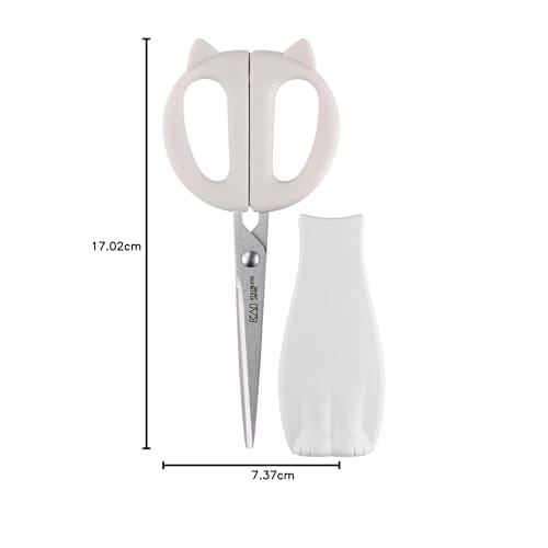 Kai Nyammy Cat Küchenschere, Warmgrau, mit magnetischer Aufbewahrungshülle, Hergestellt in Japan, DH2739