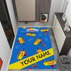 Tappeto da pavimento con blocchi numerici Inverno Divertente Nome Personalizzabile Tappeto per Ufficio Design per Stanze dei Giochi Camere da Letto Ingresso Tappeto Antiscivolo per Esterni Ufficio Arredamento per la Casa