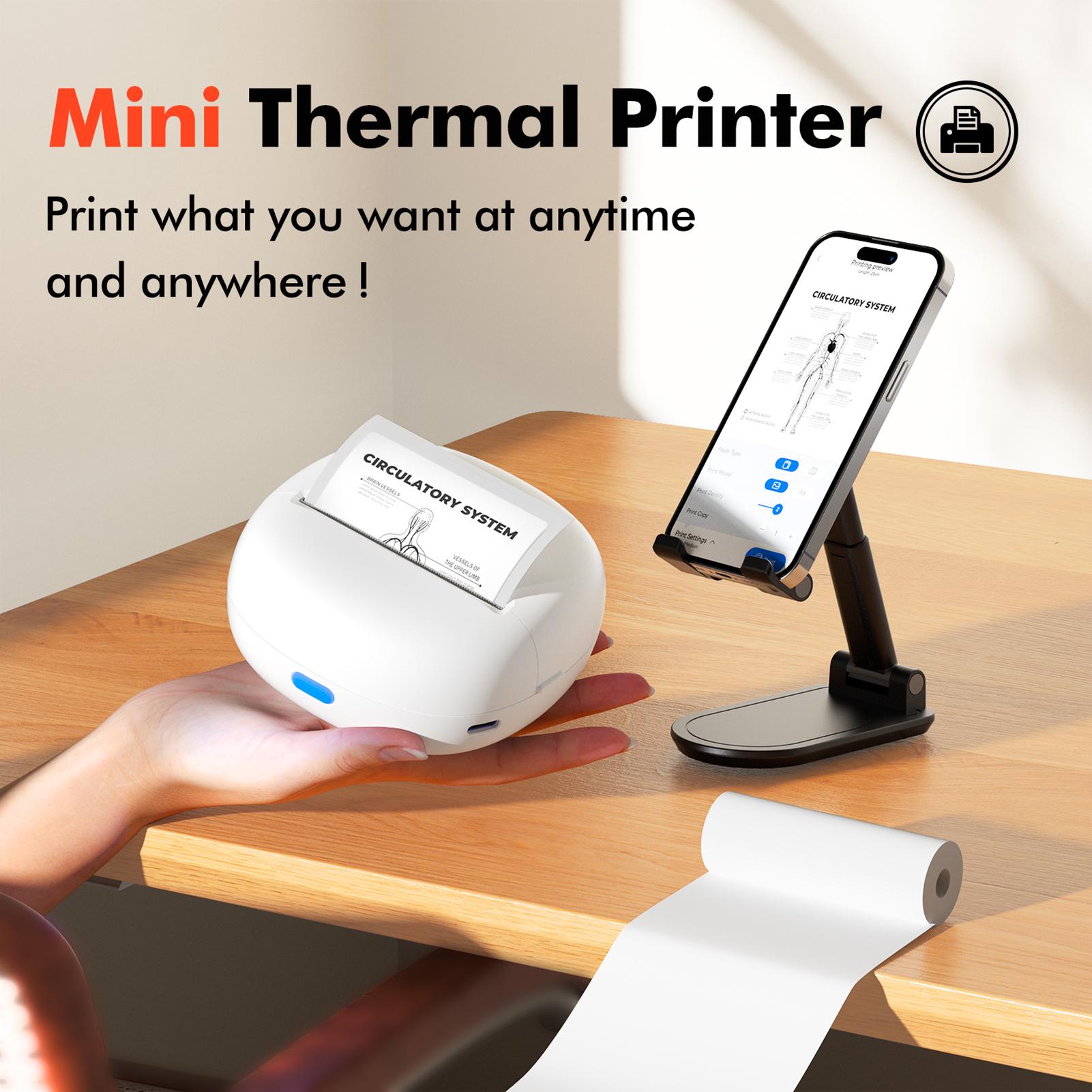 

Мини Карманный Принтер Bluetooth Термическая Печать Фото Печать Создатель Этикеток Поддержка Приложения Квитанция Заметка Наклейка Заметки Списки Скрапбук