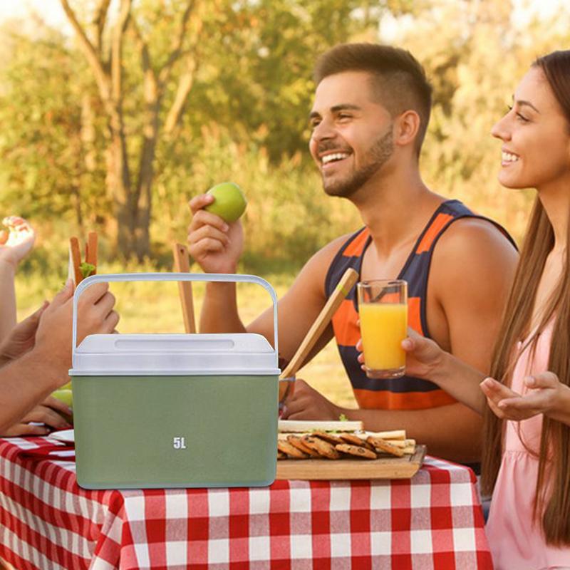 5L Mini Refrigerated Cold Box Outdoor Camping Cooler Organizer For Drinks And Food Cooling Insulation Box Vehicle Accessories