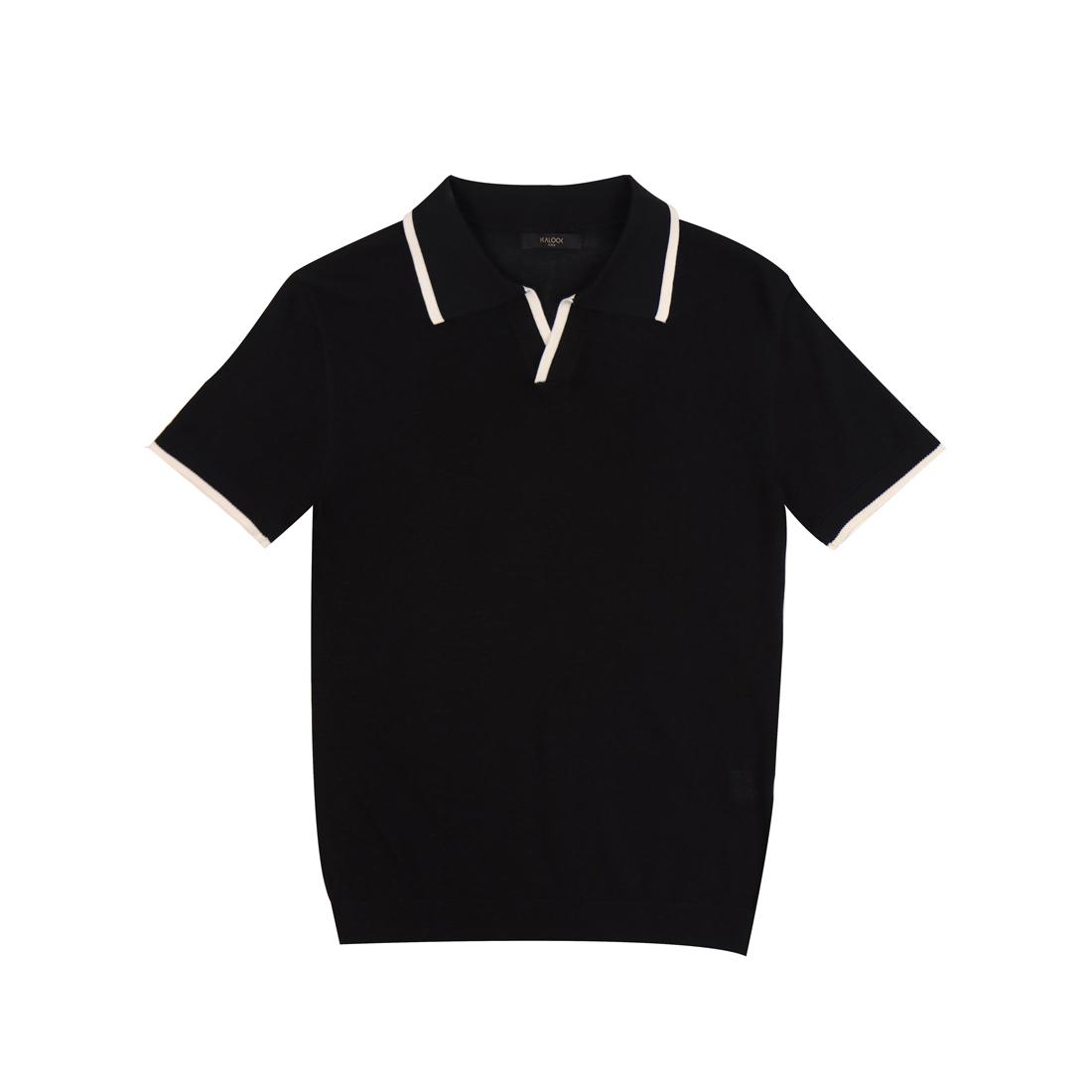 Icaruk Viscose Collared Color Collared Short Sleeve Tee Tee161 Note/S(95)