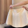 Sweet Bow A-Line Wool Skirt - High Waist, Slimming, Anti-Exposure, Women's Spring/Summer Hip-Hugging Short Skirt.