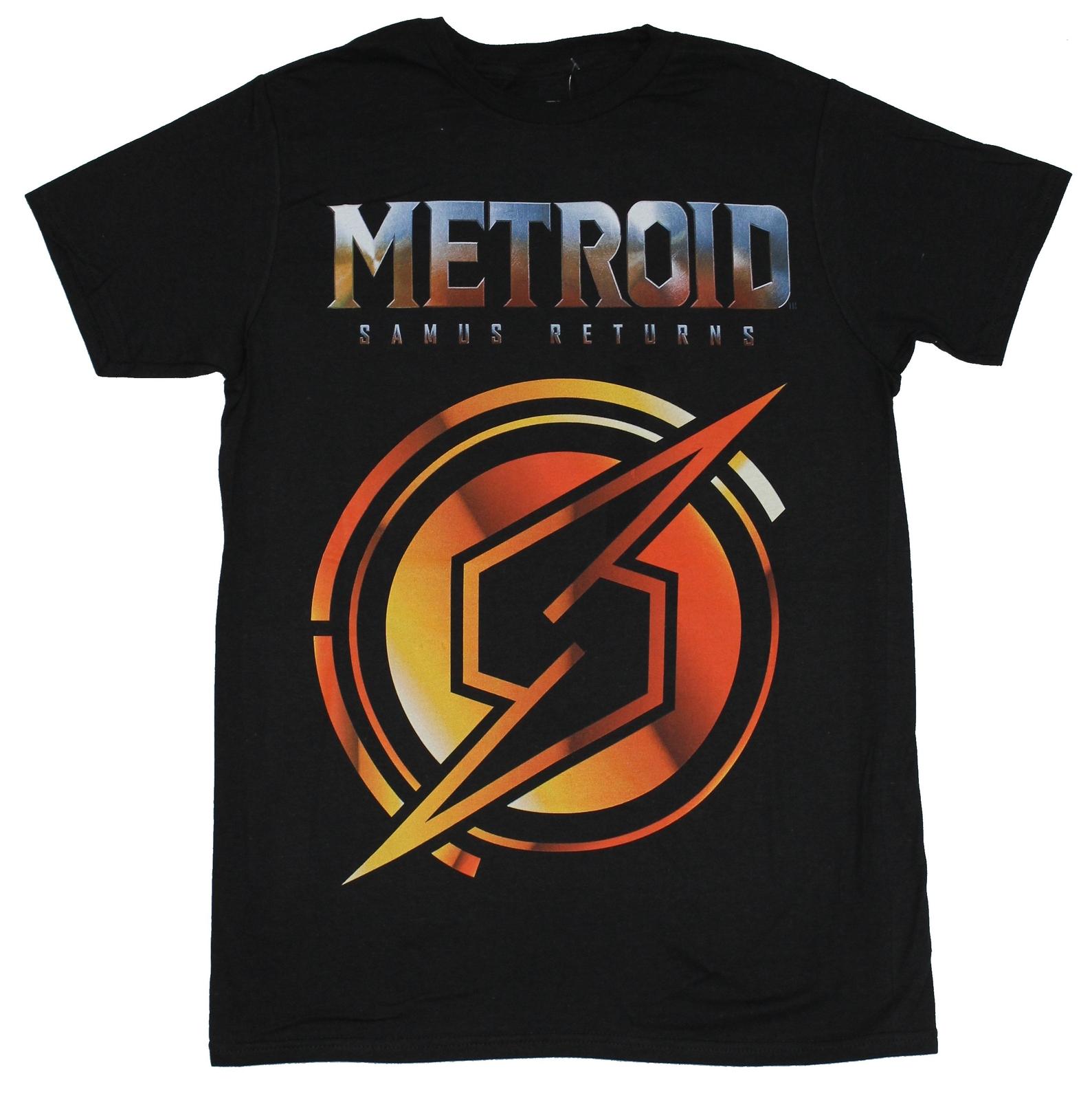 Metroid Adult New T-Shirt - Samus Returns Orange S Logo Pic XXXL