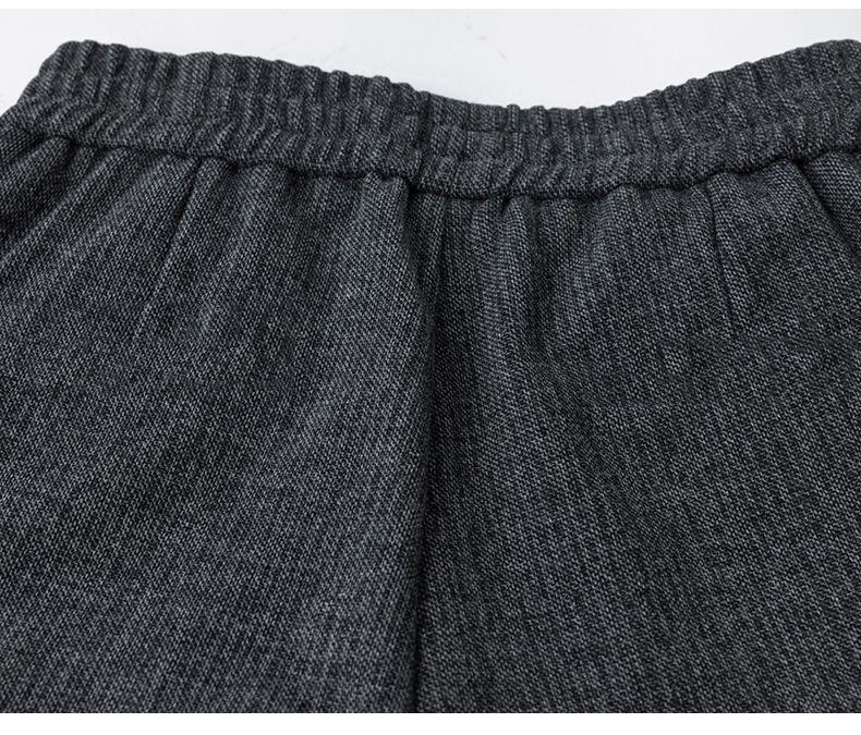 Women's Woolen Micro-Flare High-Waisted Slimming Drape Pants Plus Velvet Straight Leg for Autumn/Winter 2025