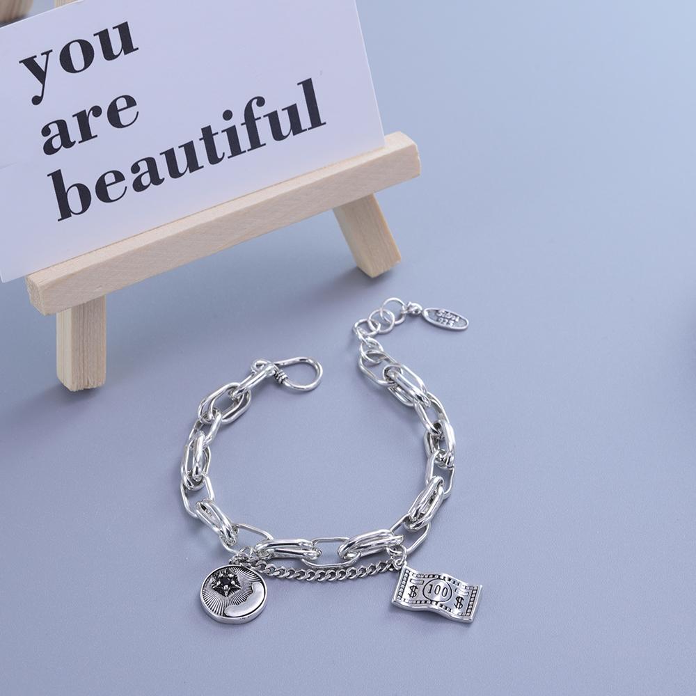 Punk Coole Männer und Frauen Accessoires Mode Armband Multi-Element Vintage Dollar Tag Sterne Mond Casual Luxus Schmuck