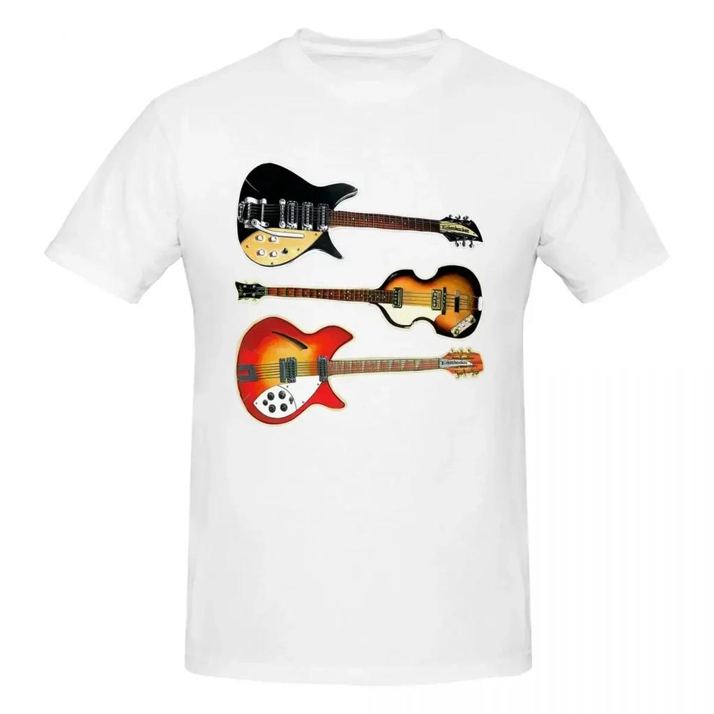 Rickenbacker Guitars And Hofner Bass 100 Cotton Tshirt Unisexs Oversized T Shirts Unisex Round Neck Short Sleeve S6xl