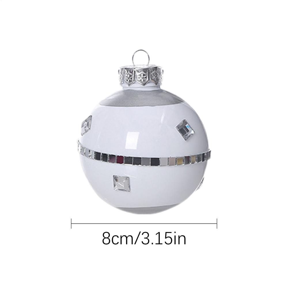 Christmas Balls Decoration 9 Pieces Ball Decorations 3.2 Inches Shatterproof Ornaments For Home Winter Party Outdoor Holiday
