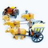 MOC Medieval Farm Cattle Horse CarriageBuilding Blocks Knights  Transport Cattle Bricks Model Minifigure Accessories Toy