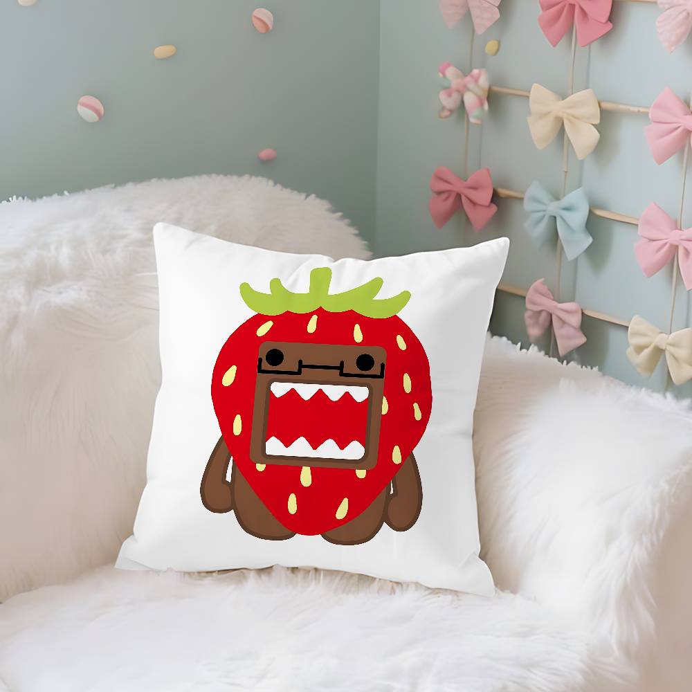 Cute DDomo Kun Case Plush Fabric Soft Pillowcase Double Sided Print Cushion Cover Household Gifts