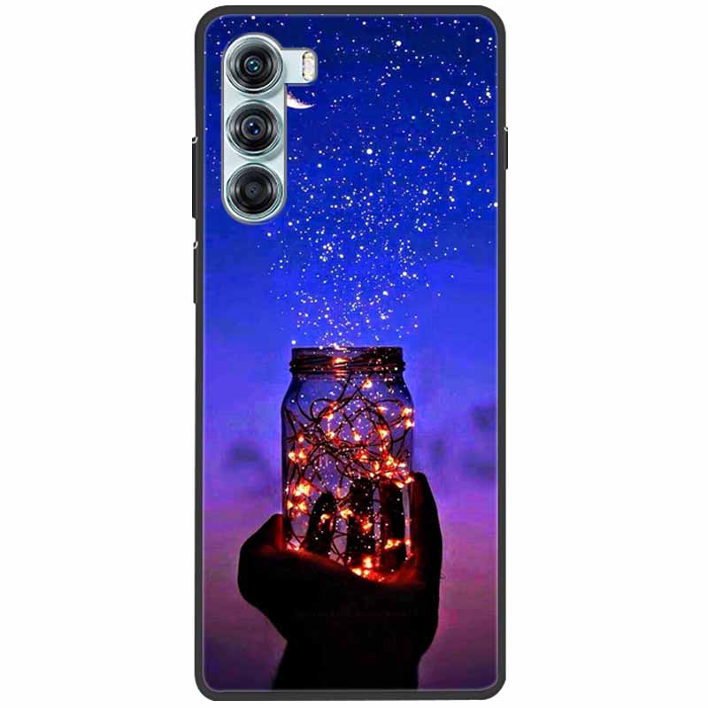 Cool Soft Cover For Moto G200 5G Case G 200 Silicone Black Protective Cases For Motorola Moto G200 5G Cover for MotoG200 Cute