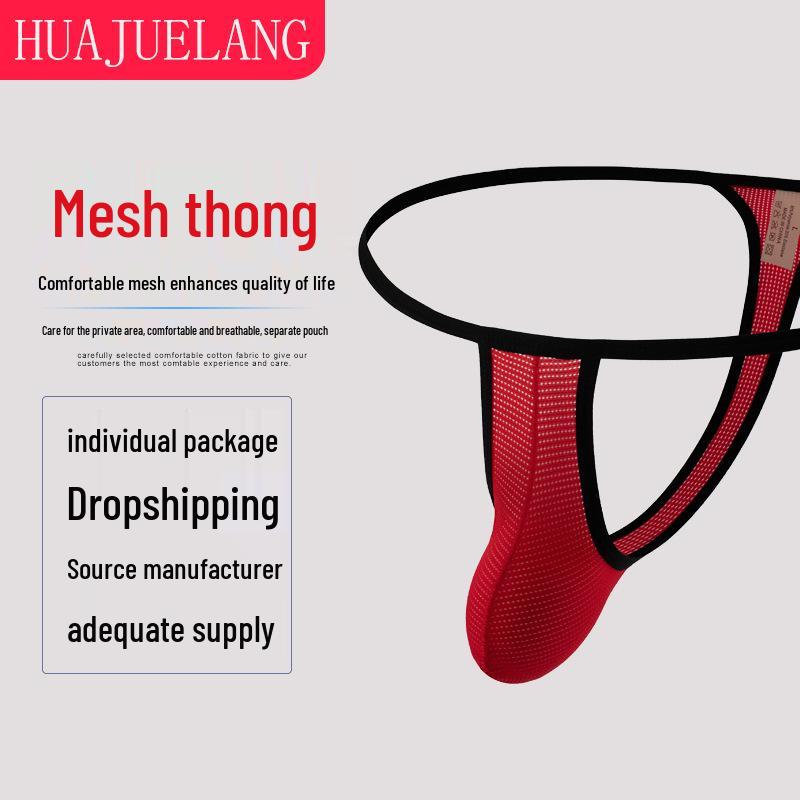 Men's Sexy Breathable Mesh Thong Underwear