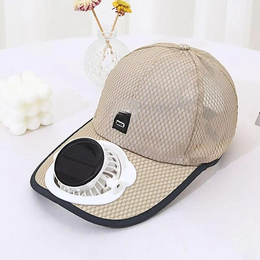 Ademende Zonnehoed met Zonnepaneel Zonwerende Baseballpet met Zonnepaneel USB Oplaadbare Ventilator Buiten Zonnehoeden Zonnebrand Zonnebrand Hoeden
