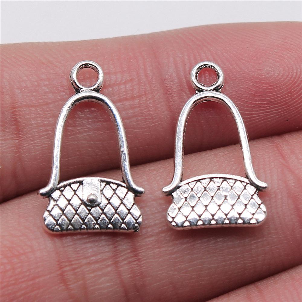 20pcs Zinc Alloy Metal Lucky Women Handbag Charms For Diy Bracelet Making Keychain Making