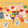 Montessori Wooden Kitchen Toys: Early Childhood Fruit Skewer Pretend Play Set