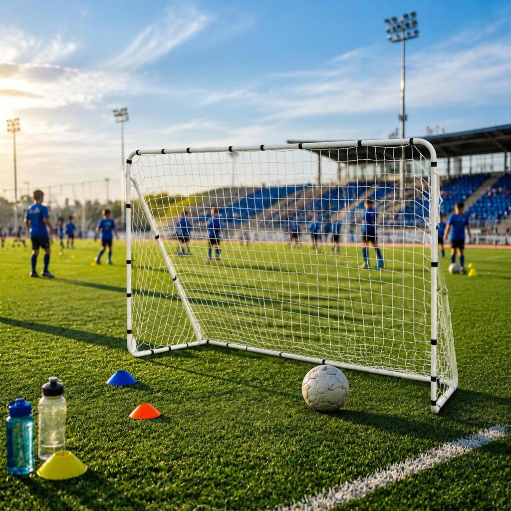 Steel Futbol Net Frame Robust Duty Training Long-Lasting