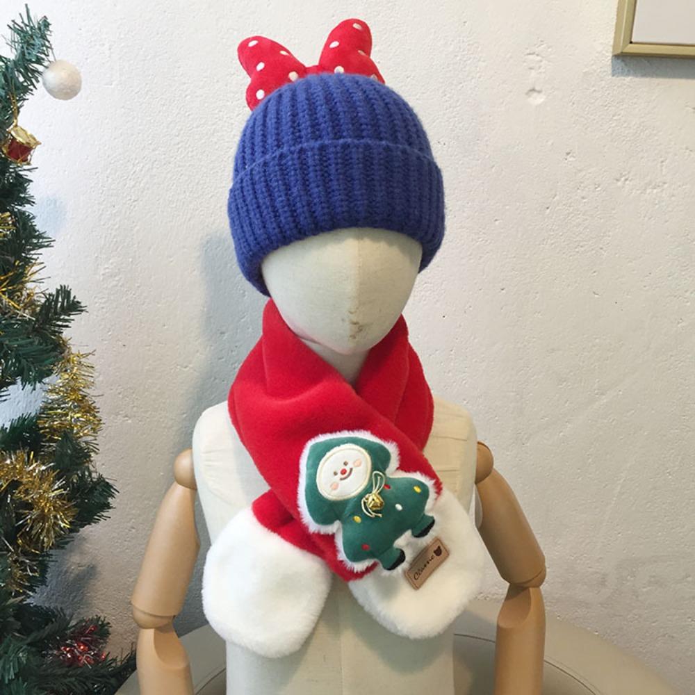 

Утепляющий детский рождественский шарф Ветрозащитные зимние шарфы Защита шеи Осень и Зима Christmas Tree