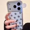 Black and white polka dots small floral application Apple 16/17Pro mobile phone case IP15 Epoxy water condensation 14 advanced 13 fashion