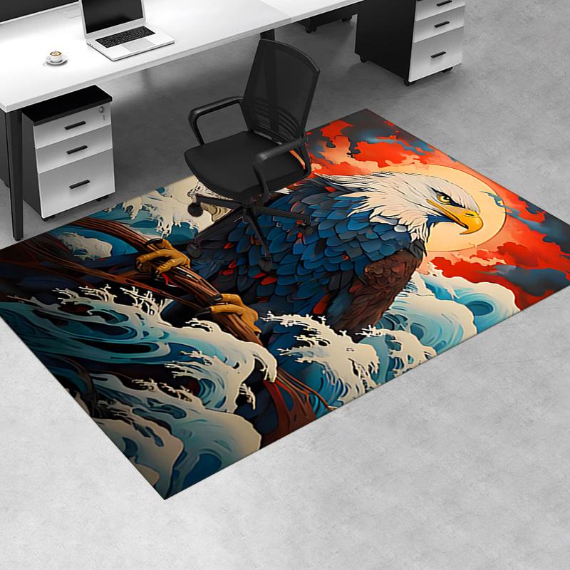 1pc. Eagle-Themed Outdoor Rug for Home Decor, Office Carpet Gift, Unique Nature Lover Present