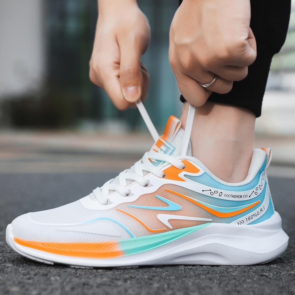 Men's Shoes 2025 New Shock Absorption Trend Running Shoes Summer Breathable Versatile Fitness Casual Sports Shoes Breathable Shock Absorption
