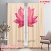 2 Stück 2D Flachdruck Vorhänge Tropische Lotusblume 100% Polyester Stoff Ohne Strom Familienfeier Perfekt für