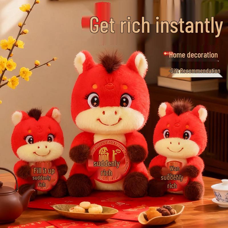 2026 Year of the Horse Plush Mascot Toy - Lucky Charm for Company Events